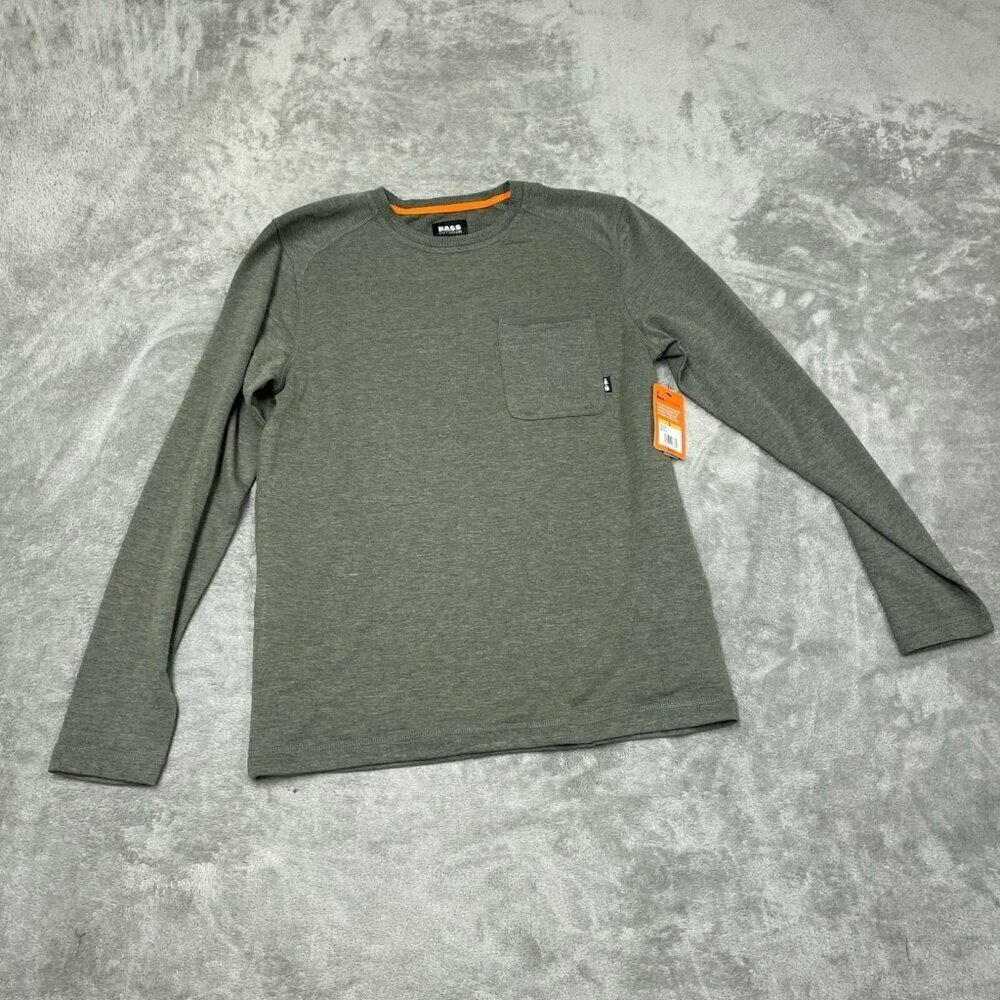 Bass Outdoor Mens Long Sleeve Utilitee Shirt Deep Depths S NWT 6294